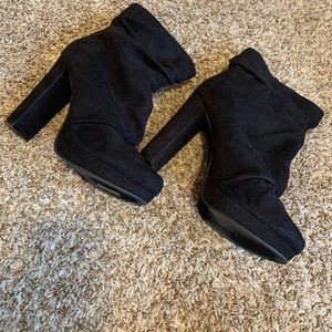 Black Suede Booties